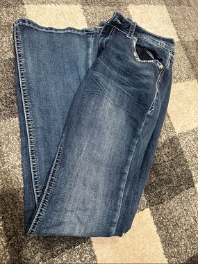 Grace Dark Blue Embroidered Pocket Jeans